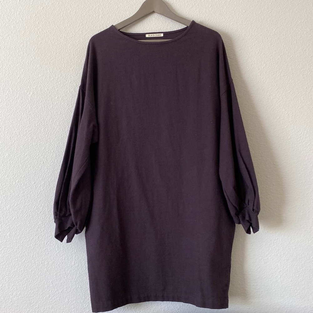 Black crane balloon sleeves dress size small
